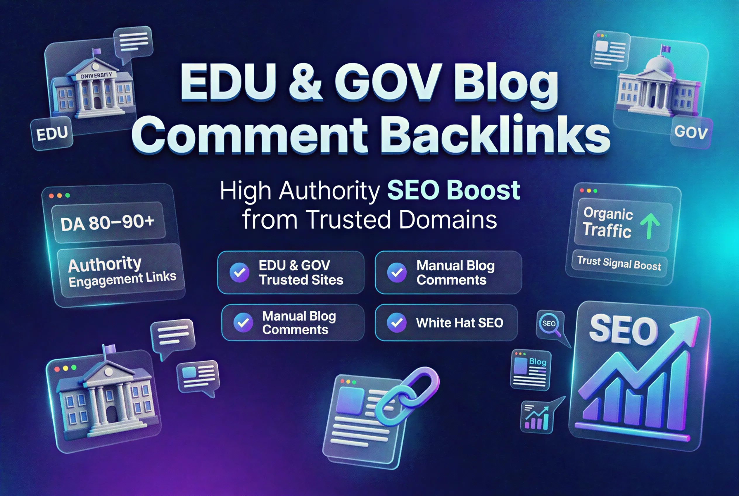 EDU GOV Blog Comment Backlinks | High Authority SEO Links