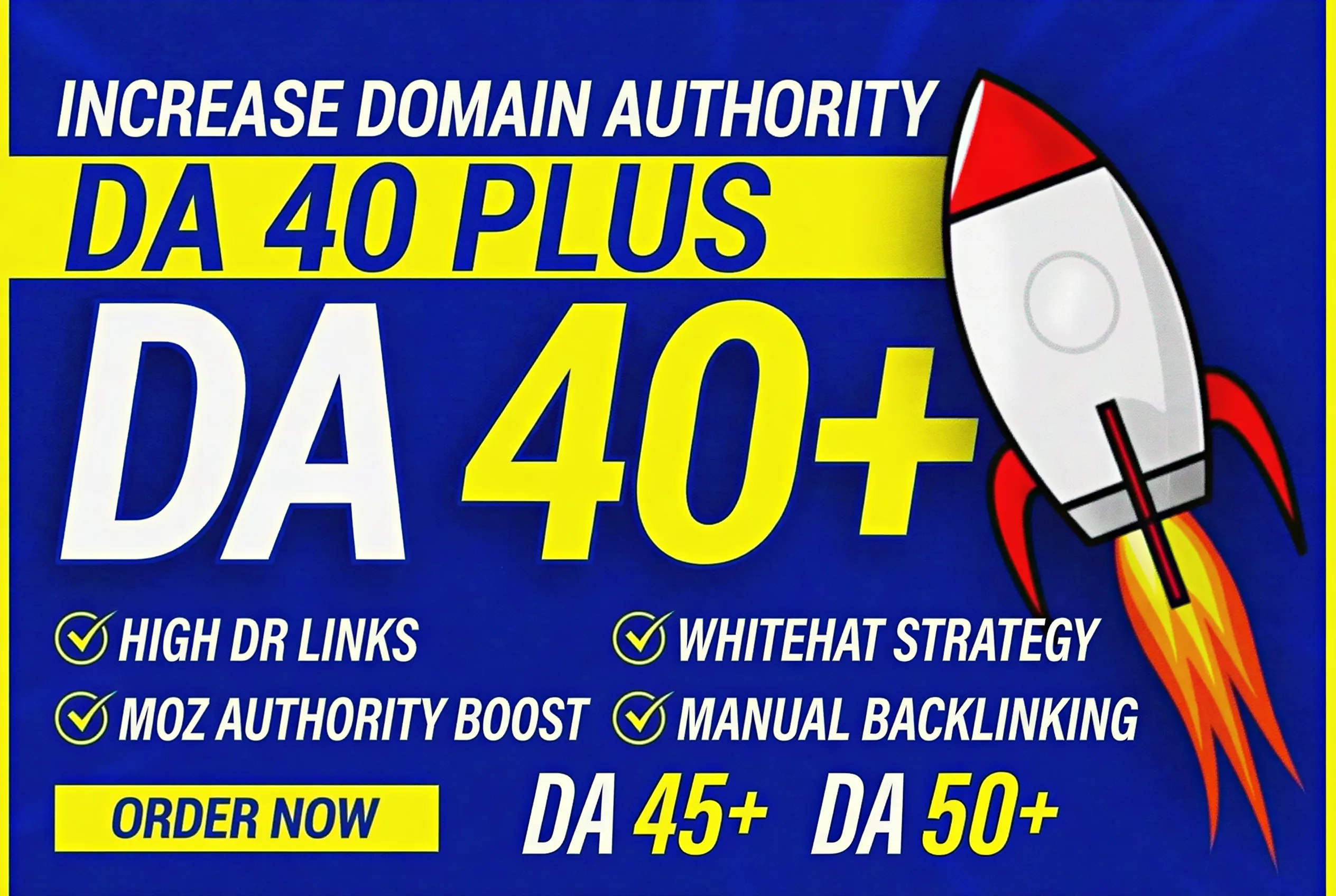 Increase Domain Authority DA 40 Plus SEO